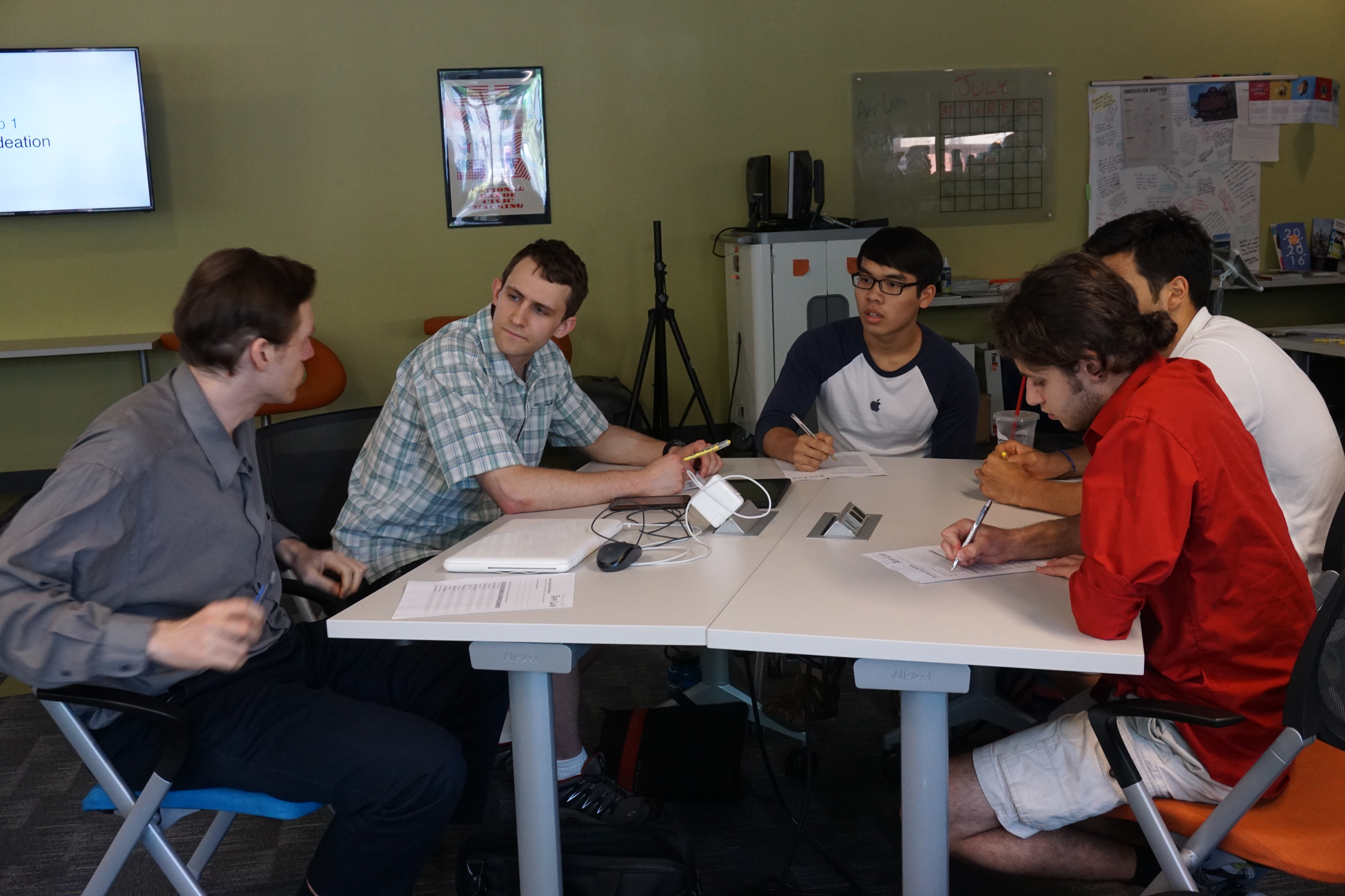 Brainstorming app ideas.